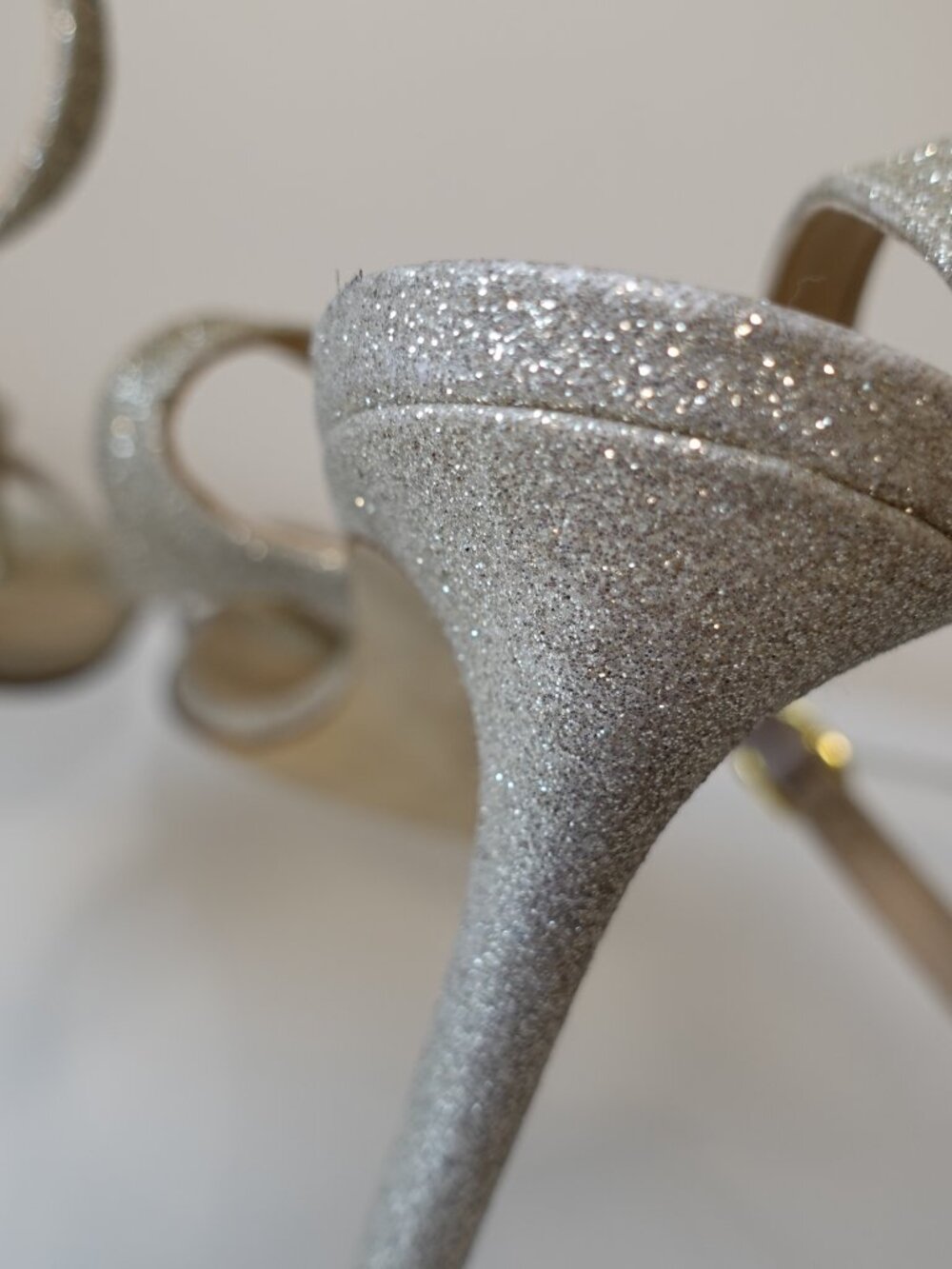 Stuart Weitzman Align 95 Glitter Stiletto Sandals Size 8 Brand New! - Picture 6 of 9
